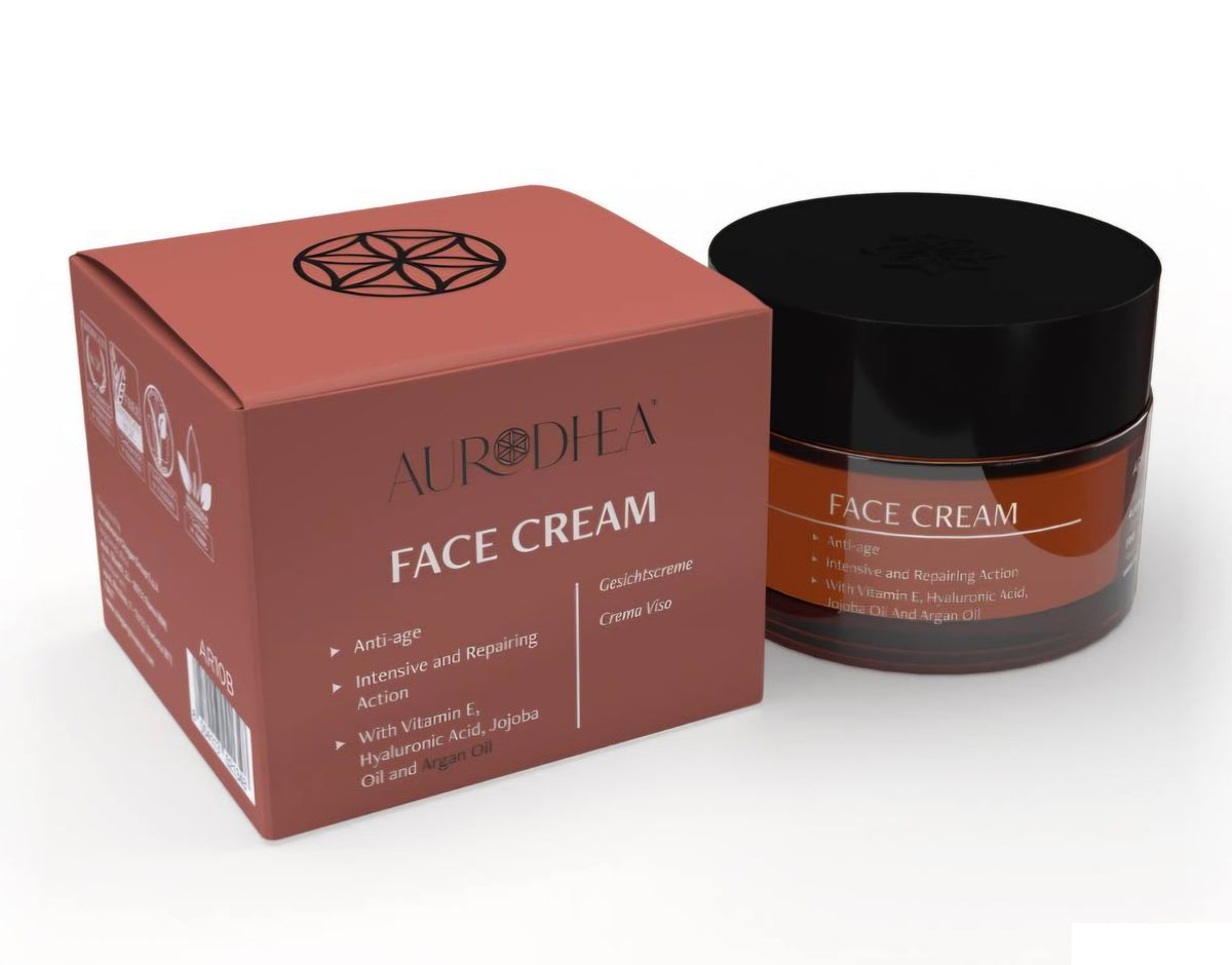 Crème visage avec huile d'argan et acide hyaluronique - 50 ml