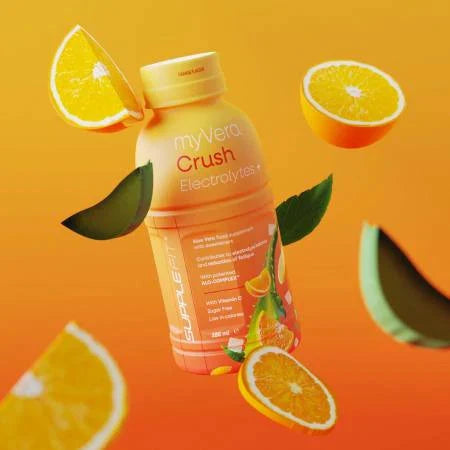 MYVERA CRUSH Electrolytes+ – Boisson Hydratation Intense | 6 x 285 ml