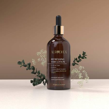 Lotion rafraîchissante pour cheveux au menthol et camphre