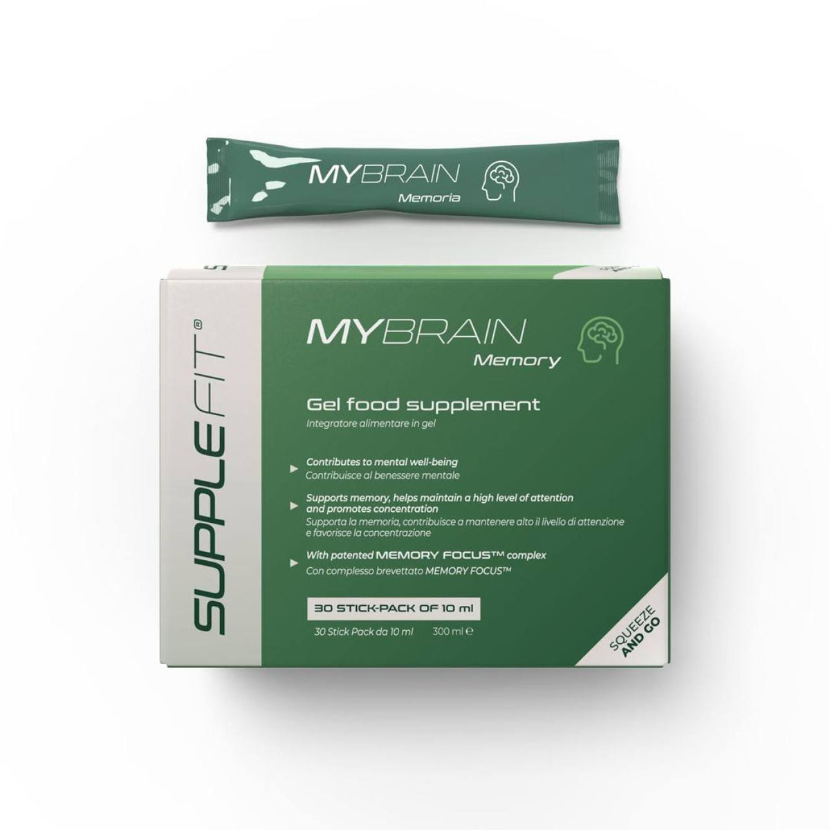 MYBRAIN – Complément alimentaire en gel pour la mémoire et la concentration – 300 ml