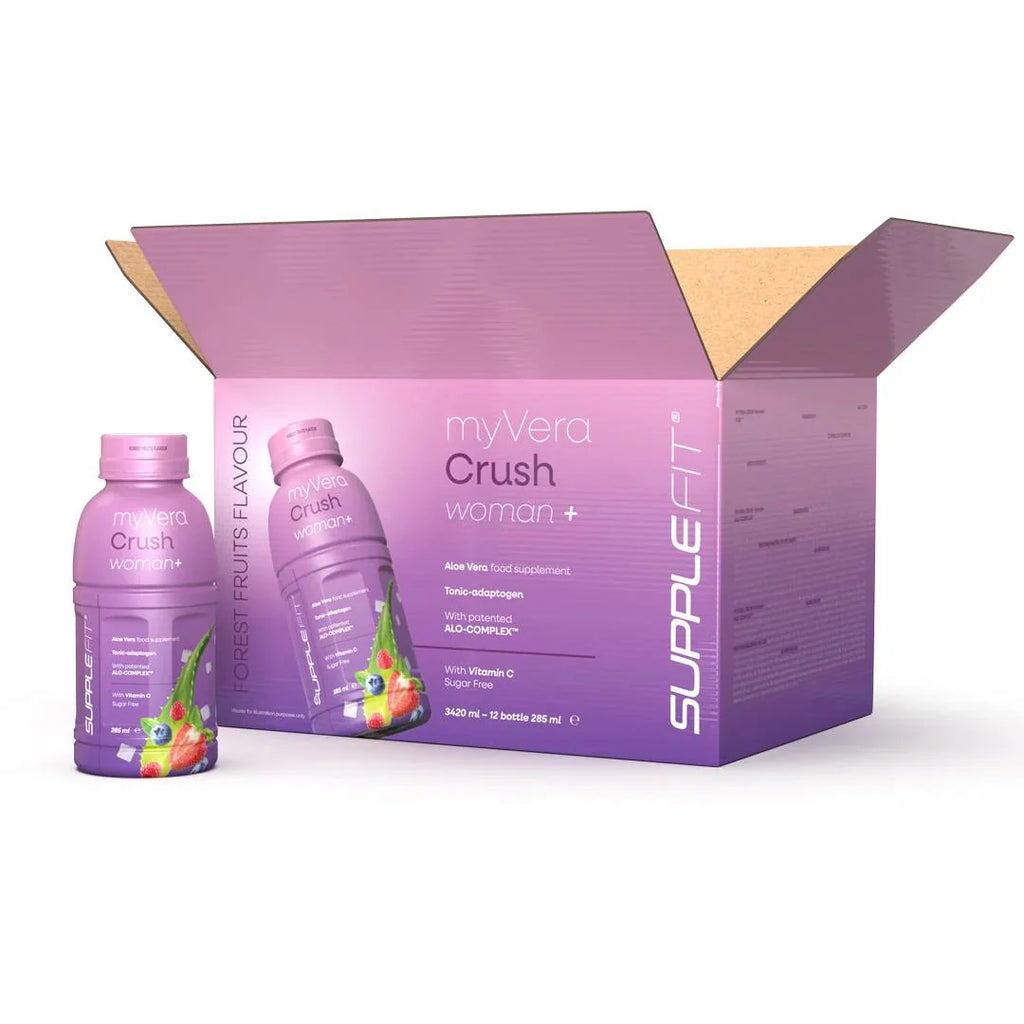 MYVERA CRUSH Woman+ – Boisson Vitalité & Équilibre Féminin | 12 x 285 ml