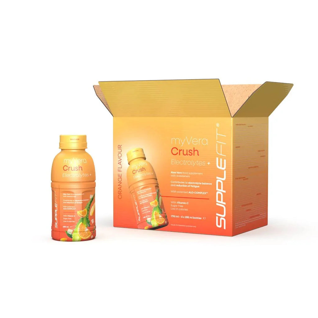 MYVERA CRUSH Electrolytes+ – Boisson Hydratation Intense | 12 x 285 ml