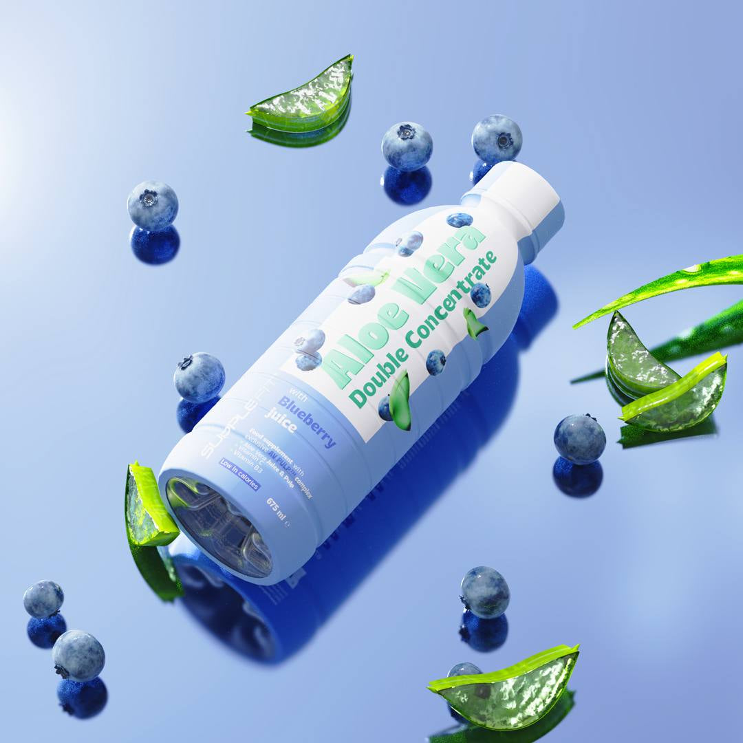 ALOE VERA – Jus et pulpe avec jus de myrtille – 675 ml
