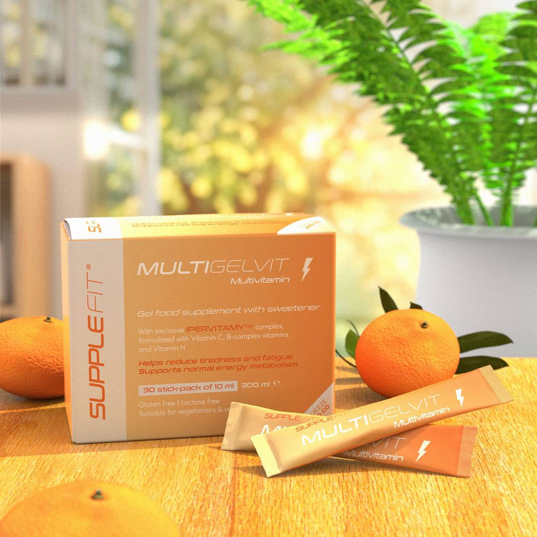 MULTIGELVIT – Complément alimentaire multivitaminé en gel – 30 sticks de 10 ml