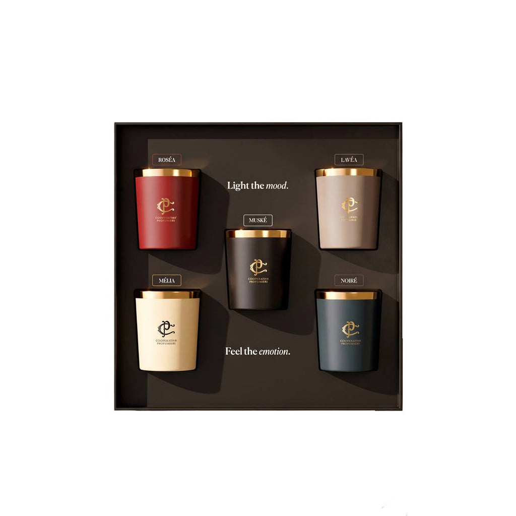 Coffret de bougies parfumées – 5 x 70 g