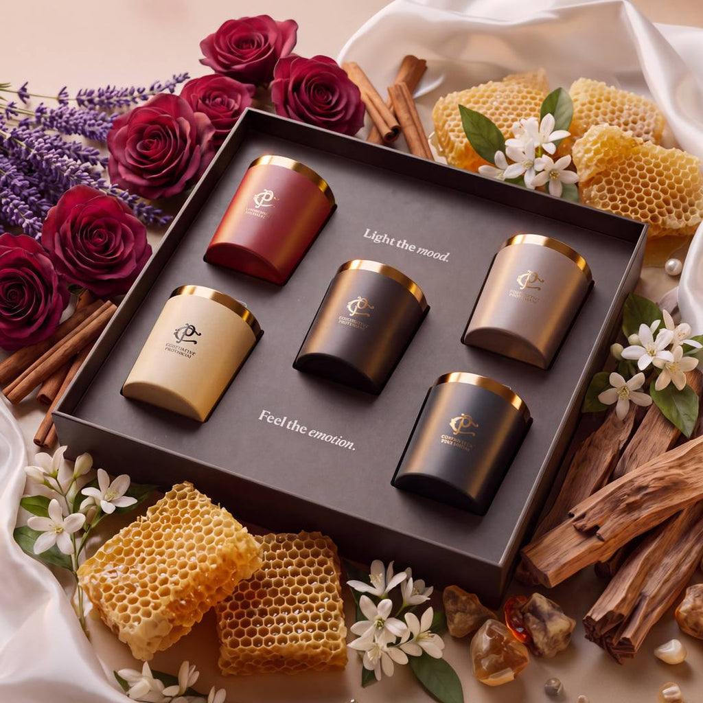 Coffret de bougies parfumées – 5 x 70 g